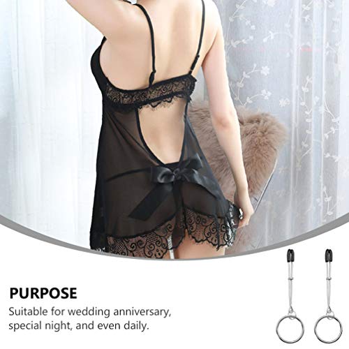 ARTIBETTER 1 par de Clipes de Metal para Mamilos Mamilos Corrente Pinças de Mamilo Anéis de Mamilo A