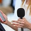 Interview Microphone Handle,Interview GO Handheld Adaptor with Windshield Foam for MIC 1 2/RODE Wireless GO II/Hollyland Lark 150/Synco G1/Movo #4