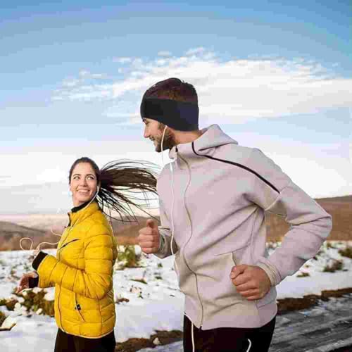 Ear Warmers for Men and Women & Ear Warmers for Cold Weather Headband (Black + Black, One Size) — view 6