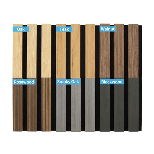 Image of Art3d 6 x 4.7 in Soundproof Wood Texture Wall Panel, Sample Pack - 6 Colors