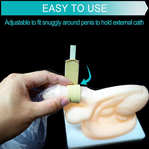 Easetou QJ-DP00610-20PCS Reusable External Condom Catheter Strap Adjustable Condom Cath Fixer Holders Band For Urinary Bag External Catheter Male Penile Clamp Prostate Surgery Pack Of 20 thumb #1