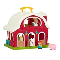 Battat– Big Red Barn, Animal Farm Playset – Learning Toy for Toddlers, 18M Plus, 13.5\" x 9\"x 12\"