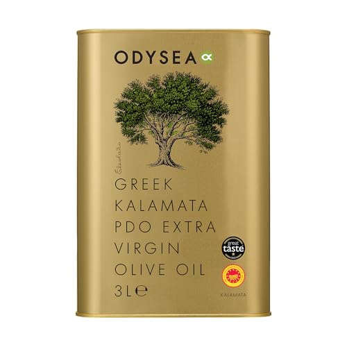 Odysea Greek PDO Kalamata Extra Virgin Olive Oil Tin, 3 Litre