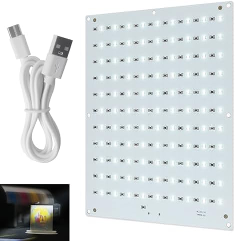 CMYK Lithophane LED Backlight Board Kit Compatible with Bambulab A1/A1 mini Combo/P1P/P1S/X1C/X1E AMS 3D Printer for 3D Printed Photo Model Light Board