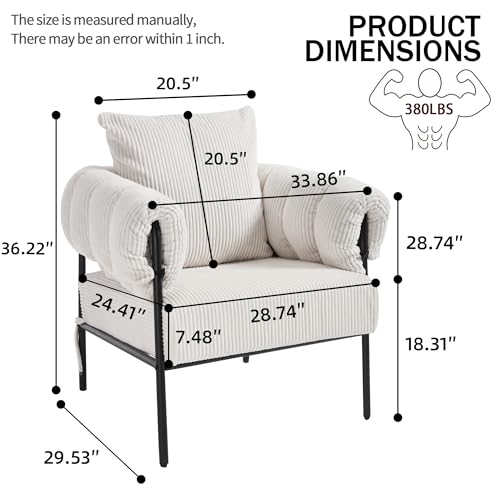 Sillón Plegable Terciopelo Beige miniatura 2