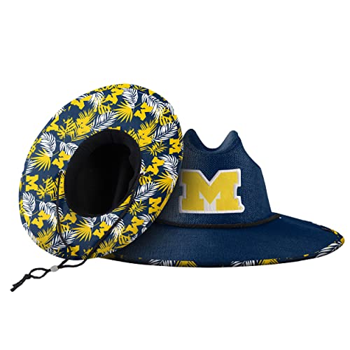 Image of FOCO Michigan Wolverines NCAA Team Color Straw Hat
