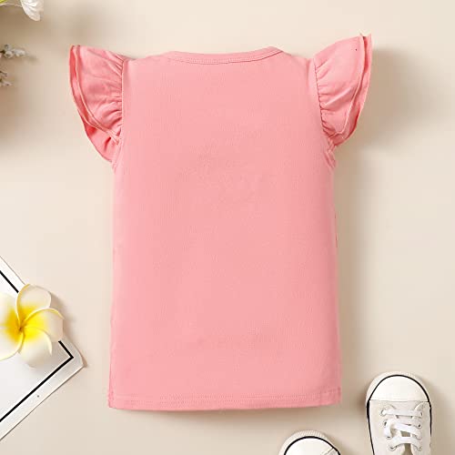 Image of Big Sister Shirt Big Sister Announcement Toddler T Shirts Promoted to Girls Outfit Ruffle Sleeve Shirt Sleeveless Top Blouse
