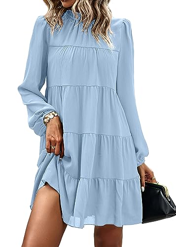 Image of KIRUNDO Women's 2026 Fall Long Sleeve Baby Doll Dresses