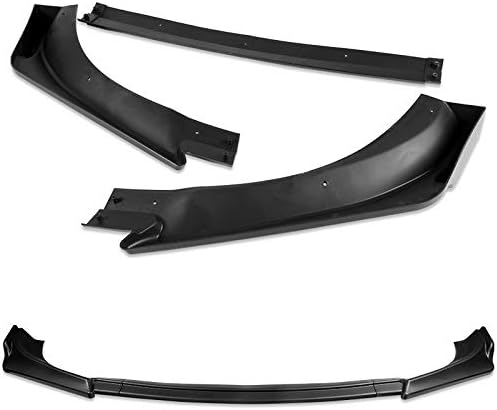 3PCS Front Bumper Lip Kit fit for compatible with 2013-2016 Hyundai Genesis Coupe, KS-Style Splitter Trim Protection Spoiler, Air-Dam-Chin-Diffuser (Unpainted Matt Black)