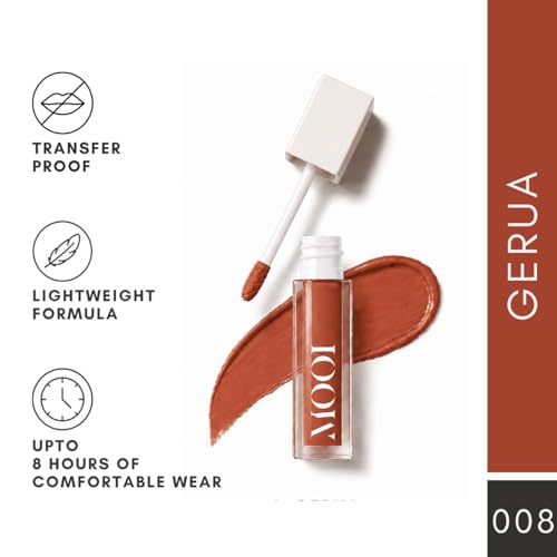 Image of Liquid Matte Lipstick - Gerua, Rust Caramel Brown | Food-Proof, Transfer-Proof, Lightweight | Lasts Up to 8 Hours | 5 ml