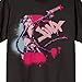 Arcane League of Legends Jinx Front & Back Art Adult Black Crew Neck Short Sleeve T-Shirt-Medium