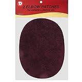 Faux-Suede Garment Iron-On Elbow Patches 4 1/2 x 5 1/2 in CT. 2 - Burgundy