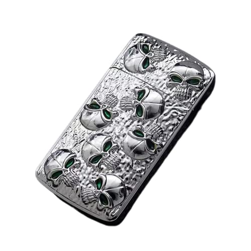 Encendedor Butano Metal Cráneo Recargable Novelty miniatura 1