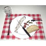 Mondial-fete - 12 sets de table bistrot vichy papier gaufré 30 x 40 cm