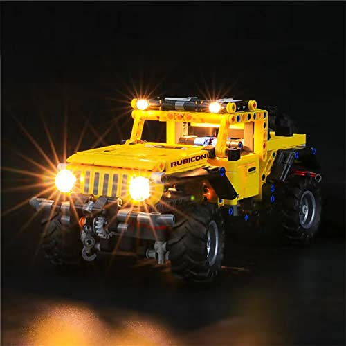 GEAMENT LED Light Kit Compatible with LEGO Jeep Wrangler - Lighting Set for Technic 42122 Building Model (Building Set Not Included)