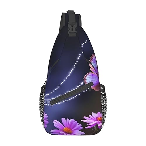 Sac de poitrine léger papillon violet parfait pour vos voyages et sorties