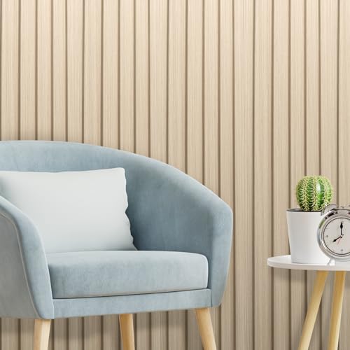 Image of Art3d 108 x 6 Inch WPC Wood Slat Wall Panels, 3D Wall Accents, 8-Pack, Oak