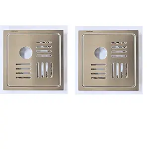 SILVER LINE Stainless Steel Bathroom Drain, Floor Jali, MATT Finish, Size 6