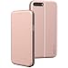 Produktbild iPhone 8 Plus Hülle Roségold, iPhone 7 Plus Hülle [Deluxe Leder Flip-Case Klapphülle] Handyhülle iPhone 8/7 Plus Fullbody 360 Grad Rundumschutz kompatibel mit dem iPhone 8/7 Plus Case