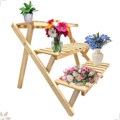 Floreira Vertical De Chão Jardim Treliça De Madeira Maciça Pinus Dobrável