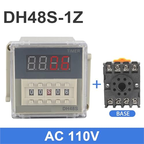 Interrupteur horaire programmable DH48S-1Z AC110V avec relais temporisé LED