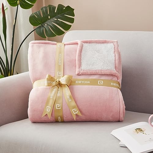 Image of EHEYCIGA Heated Blanket Electric Blanket Throw - Heating Blanket with 6 Heating Levels & 10 Hours Auto Off, Soft Cozy Sherpa Washable Blanket with Fast Heating, 50 x 60 Inches