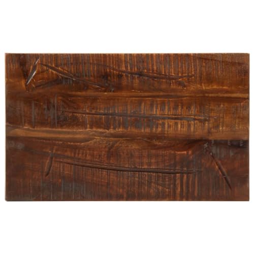 vidaXL Tischplatte, Holzplatte Rechteckig, Massivholzplatte für Tisch Esstisch Couchtisch, Ersatztischplatte, 60x40x2,5cm Altholz Massiv