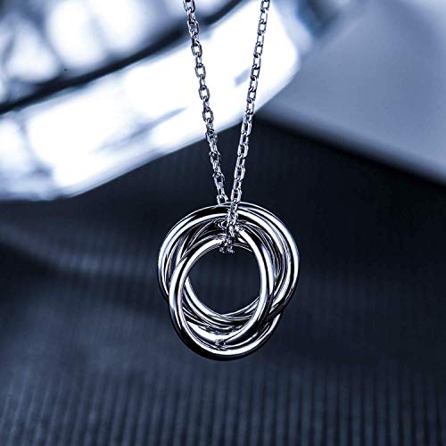 Four Generations Necklace - Sterling Silver Circle Necklace Gifts for Great Grandma2