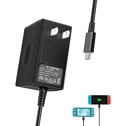 Switch Charger for Nintendo Switch/Switch OLED/Switch Lite, 2.5Hours Fast Charging with 5ft Charging Cord, 15V 2.6A Switch Dock, Nintendo Switch AC Adapter Support Tv Mode(This is Not an OEM Charger) Cover