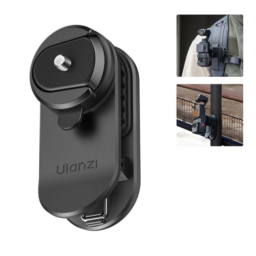 ULANZI CK02 Cka Clipe de montagem de mochila para câmera de liberação rápida, suporte magnético com rosca padrão de 6 mm para GoPro Hero, Insta360, DJI Osmo, câmeras de ação, smartphones