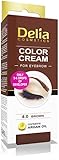 Tinte profesionales para cejas y pestañas profesionales, 15 ml Delia KIT Negro/Marrón/Marrón Oscuro (Marrón)