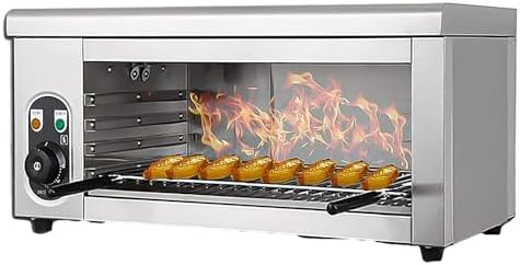 Commercial Electric Cheese Melter and Salamander Broiler, Adjustable Temperature Countertop Oven for Perfect Melting and Grilling