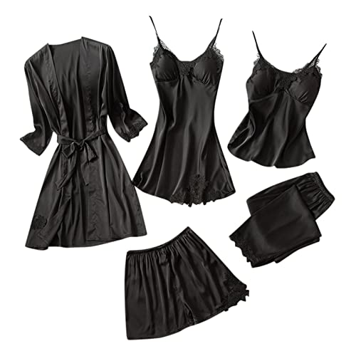 Short para Mujer para Dormir Camisones para Dormir Sexis Pijamas De Navidad Mujer Batas De Dormir para SeñOras Mayores Pijamas Raso Pijama Mujer XS Camisones De Dama Pijamas De Maternidad Pijama