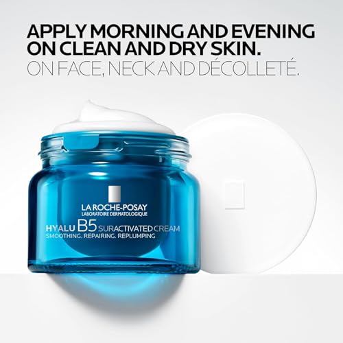 Image of La Roche-Posay Hyalu B5 Suractivated Anti-Aging Face & Neck Cream, Firming Face Moisturizer With 3 Types of Hyaluronic Acid for All Skin Types, 72hr Hydration + Anti-Wrinkle, 1.7 fl oz