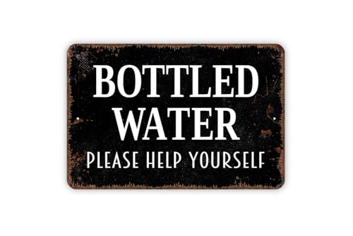 Hydration Station Metal Sign - Help Yourself to Bottled Water Signage by Femme Savor - Image 5
