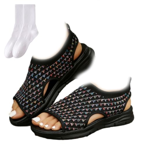 Sandales orthopédiques de sport extensibles d'été à bride arrière pour femme