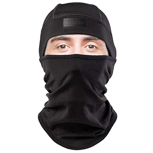 Ski Mask - Balaclava face Mask Wind Water Resistant for Cold Weather (Black)