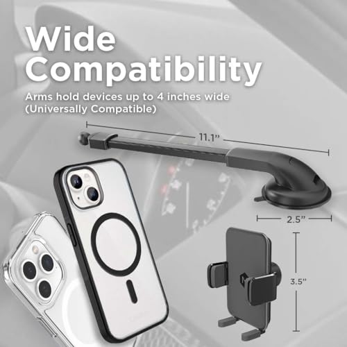 Mighty Mount Car Phone Holder - Adjustable Cellphone Automobile Cradles – Universal Fit Cell Phones Holder -Phone Mount for Car Compatible for up to 4-Inch-Wide Smartphones by Mighty Mount - Image 6