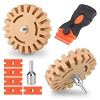 Starvortex 2skt Folienradierer Akkuschrauber, Ø100mm Klebereste Entferner Auto, Klebereste Entferner Auto, Klebereste Radierer Auto, Aufkleber Radierer Von KFZ, RVs, Boote, Von Vinyl