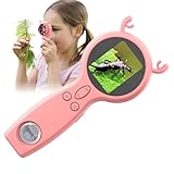 Yulokdwi 子供用のポータブル顕微鏡、顕微鏡ハンドヘルド | 50xポータブル、デジタルHDマグニファイア,写真とビデオの撮影、STEM教育のための多機能拡大ガラス、幼児の発見をサポートします