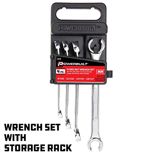 Powerbuilt 15/16-Inch Combination Wrench, Sae 12 Point Double Ended Box And Open End, Polished, 15 Degree Offset - 640186 #TOP4