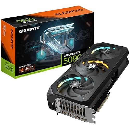 Gigabyte GeForce RTX 5090 Gaming OC 32G Graphics Card - 32GB GDDR7, 512bit, PCI-E 5.0, 2550MHz Core Clock, 3 x DP 2.1a, 1 x HDMI 2.1b, NVIDIA DLSS 4, GV-N5090GAMING OC-32GD