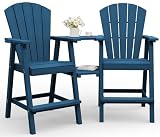 SUUNYN Tall Adirondack Chairs Set of 2, HDPE High Adirondack Chairs with Double...