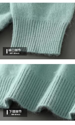 Men Knitted Sweater Loose Lapel Collar Pullovers Long Sleeve Loose Fit Sweater3