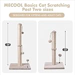 MECOOL Cat Scratching Post Premium Basics Kitten Scratcher Sisal Scratch Posts with Hanging Ball 22in for Kittens or Smaller Cats (22 inches for Kitten, Beige) - Image 6