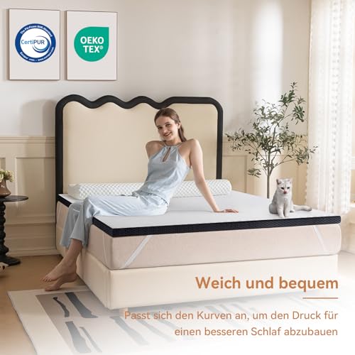 Matratzenauflage Amazon Basics Matratzen Topper 90 x 200 cm 4 cm