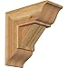 Ekena Millwork BKT0806X18X18TRA01RWR Traditional Rough Sawn Bracket w/Offset Brace, Western Red Cedar