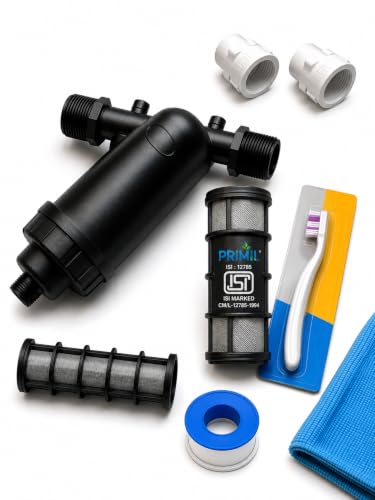 primil isi Screen Filter for R.O. Filter, Garden Lawn, Drip Irrigation Filter, Home or Apartment Water Tank (1inch)-120 Mesh/130 Micron | with 2pc upvcfta,1 Brush,1 teflone Tape | Made in India