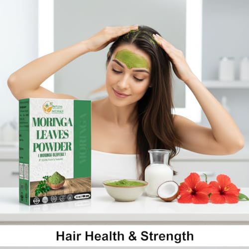 Herbs Botanica Moringa Leaf Powder Leaves oleifera Pure Premium Indian Powder Natural Fresh Morning Drink Vitamins and Immune Vitamin Superfoods 5.3oz Pack
