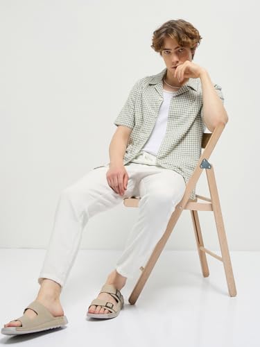 Image of The Bear House Cotton Checked Regular Fit Casual Shirt